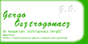 gergo osztrogonacz business card